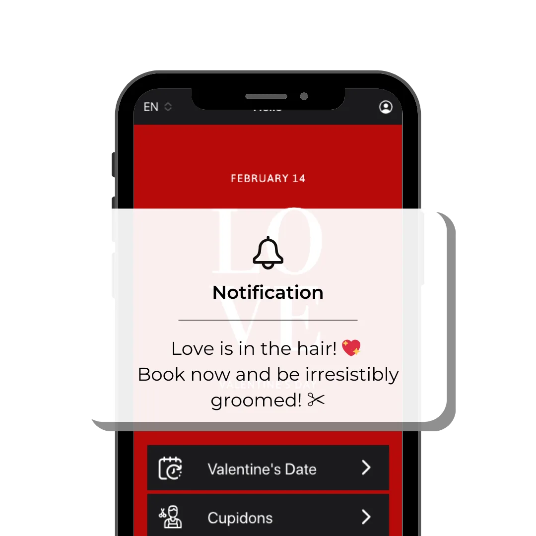 Push-Benachrichtigung zum Valentinstag