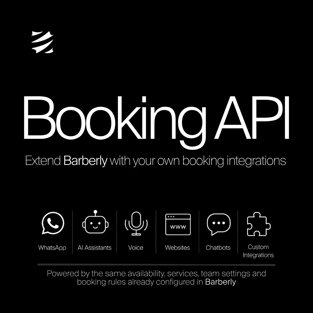 Barberly Booking API für WhatsApp, KI-Assistenten, Sprache, Websites, Chatbots und eigene Integrationen
