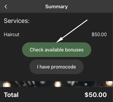 Vérifier les bonus disponibles